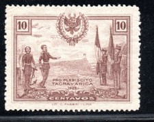 PERU,  STAMP CLASSIC PRO PLEBISCITO TACNA Y ARICA, MH    #049