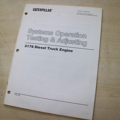#ad CATERPILLAR 3176 Diesel Engine Test Shop Service Manual repair truck 7LG SERIES $12.40