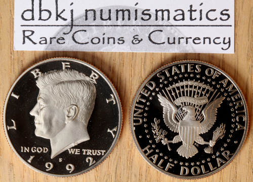 1992 S Clad Proof Kennedy Half Dollar 50¢ - Choice to Gem Cameo