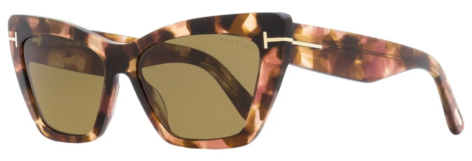 Tom Ford Wyatt TF871 55J Pink Havana Cat Eye Plastic Sunglasses Frame 56-15-140 - Image 2 of 3