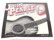 John Pearse Guitar Strings Acoustic Phosphor Bronze #600L Light