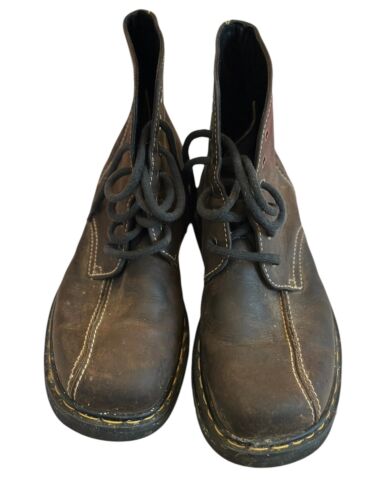 Dr Martens Boots Mens Size 12 Brown Leather Docs DMs Y2K Hip-Hop ENGLAND Vtg - Picture 4 of 15