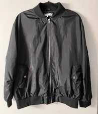 Urban Outfitters Black Flight Jacket Bomber Jacket Mens Size S/XS In EUC