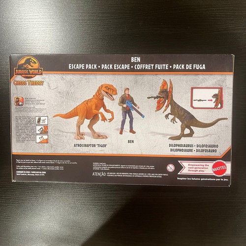 Jurassic World Chaos Theory Escape Pack Ben, Atrociraptor, And Dilophosaurus Set - Picture 2 of 2