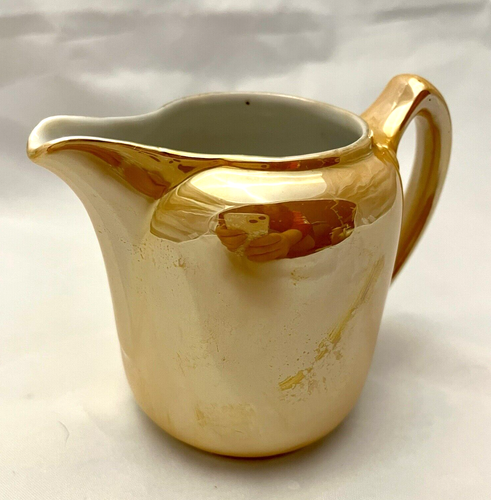 Lusterware Peach Porcelain Creamer, Made in Germany, Vintage EUC - Picture 3 of 7