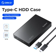ORICO 3.5" External Hard Drive Enclosure SATA Type C for HDD Tool-Free 20TB