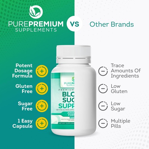 PurePremium Blood Sugar Support - Healthy Vision - Maintain Normal Levels - Picture 5 of 12