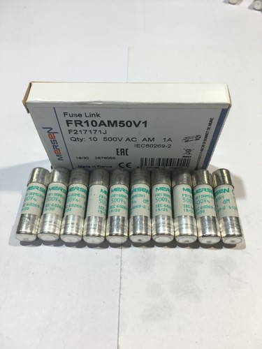 MERSEN FR10AM50V1 1A 500V Fuse FERRAZ SHAWMUT 10x38mm JPSF469 Qty of 1/5/10 - Picture 7 of 7
