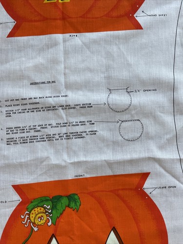 Halloween Ghost GLOW IN DARK Tree Skirt Costume Table Fabric Panel Cut Sew LAST - Picture 5 of 9