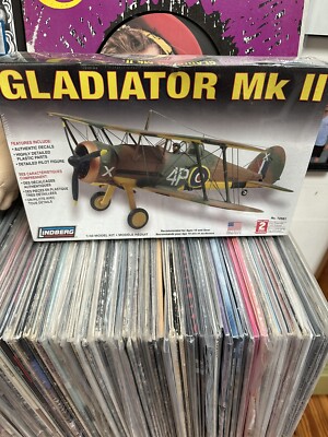 GLADIATOR MK II 1/48 SCALE MODEL KIT, LINDBERG, SKILL 2, NEW IN BOX, 2007