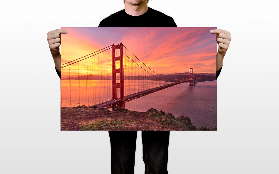 Pared de arte pictórico Golden Gate Bridge San Francisco - PÓSTER 20x30 Foto 2 de 4