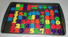 vintage Magnetic Numbers for Kids 50 numbers 20 Symbols