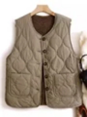Women Collarless Long Sleeve Single-breasted Ladies New Winter Coat Casual - Picture 11 of 27