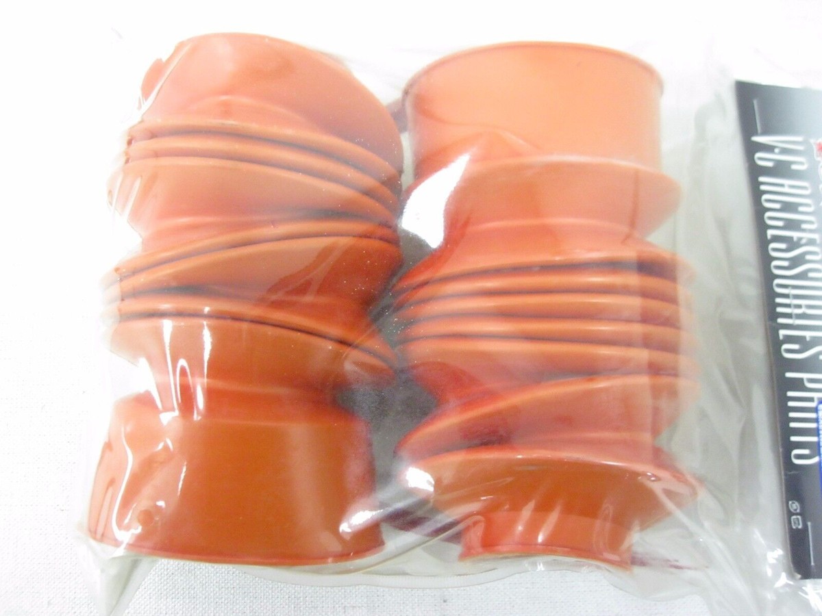CUSTOM CHROME ORANGE FORK BOOTS FITS 41MM FORKS 632044 | eBay