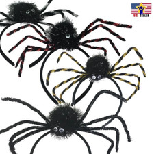 Sequin Creepy Fur Spider Headband hair Head band accessory Halloween costume