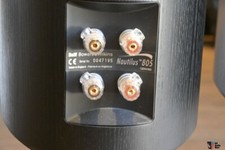 B&w Nautilus 805 Bookshelf Speakers; Pair, Black Finish With B&w Stands