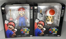 2x Lot Set Super Mario Bros Movie 5" Mario Toad Figures Jakks Nintendo New NIB