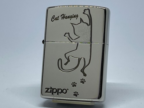 Zippo Cat Hanging Design Footprints Silver Etching Oil Lighter Regular Case - 第 12/12 張圖片