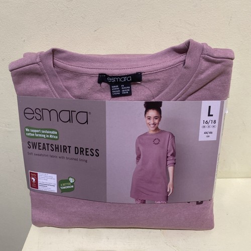 Robe sweat femme Esmara - rose ou blanc taille L 16/18 - Photo 6/10