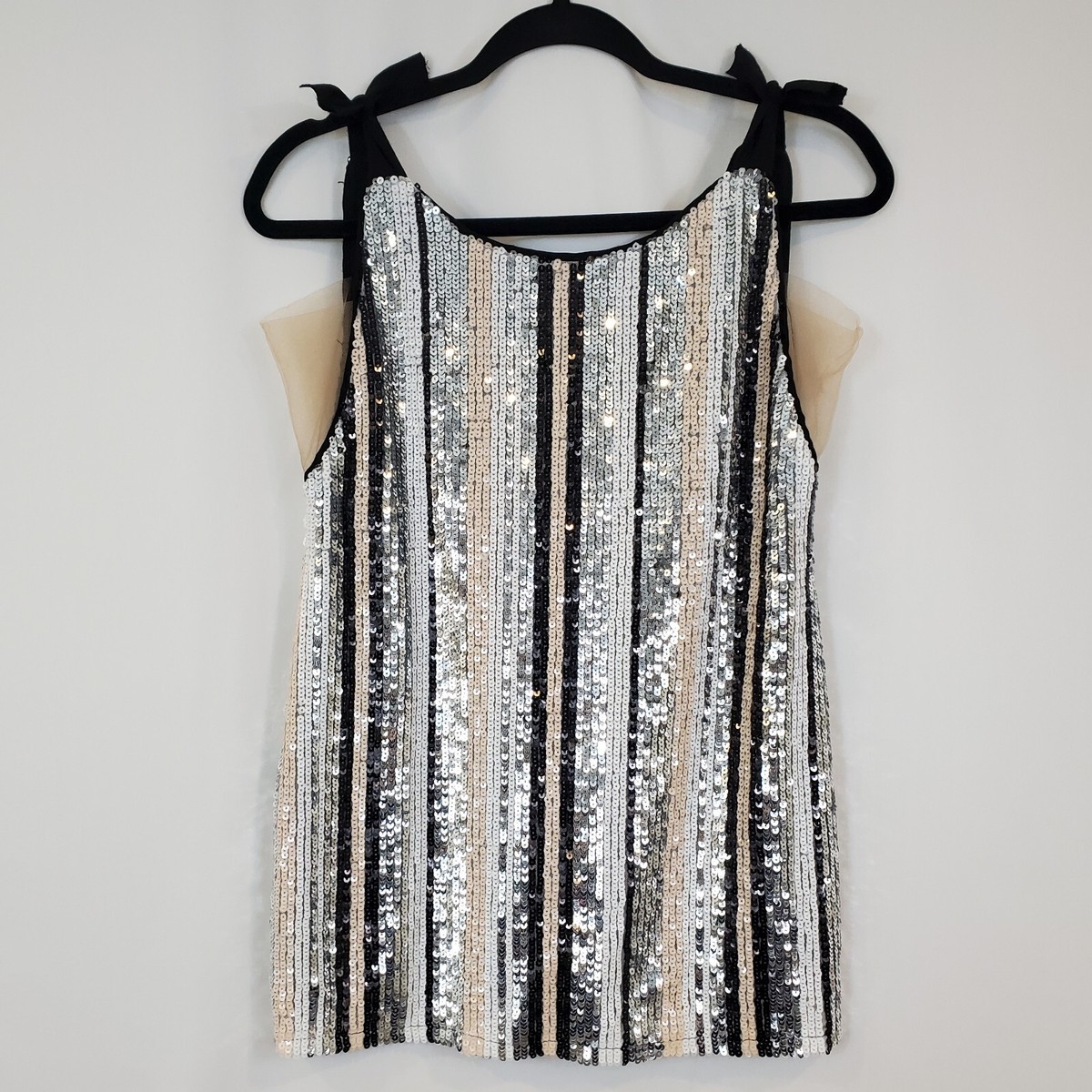 NBD Striped Sparkly Sequin Mini Dress XS Shoulder Tie Taylor Swift Eras Tour | eBay NBD Striped Sparkly Sequin Mini Dress XS Shoulder Tie Taylor Swift Eras Tour | eBay