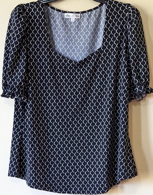 Stem & Vine Women's Black And White Top Size 2X New