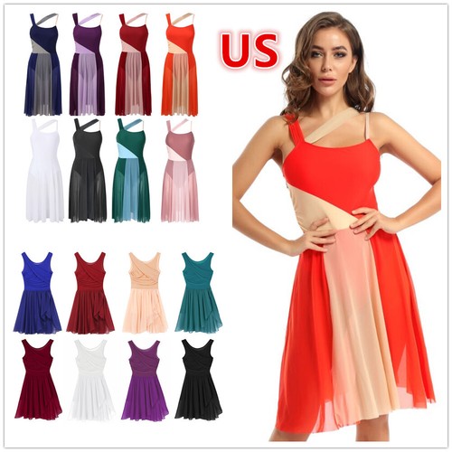 Women's Lyrical Dance Costumes Contemporary Leotard Dress Overlay Shoulder Dress - 第 1/191 張圖片