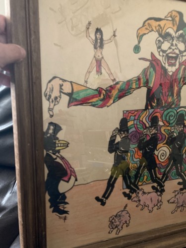 VINTAGE BEATLES JOHN LENNON I AM THE WALRUS LYRICS ART PICTURE SIGNED RARE READ - Picture 3 of 14