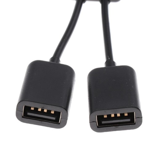 USB 3.1 Type C to Dual USB A 2.0 OTG Hub Adapter Connector - Picture 2 of 8