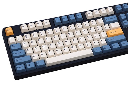 Apricot Yellow 1.5mm Thickness PBT Dye Sublimation Cherry Profile Keycap Set - Picture 5 of 10