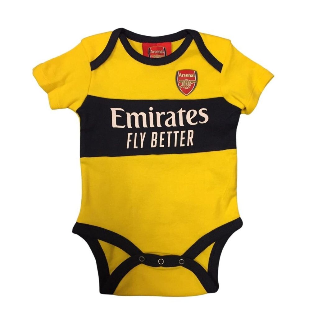 Arsenal FC Baby Home Away Body Suit Kit 9-12 Months Officially