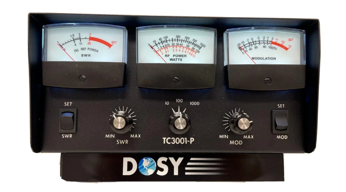Dosy TC3001-P Inline 3 Window CB or Ham Radio High-Quality SWR