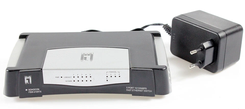 Level One Sohocon FSW-2105TX 5-Port 10/100MBPS Fast Ethernet Switch