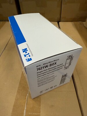 EATON COOPER 7621W COMM GRADE DECORATOR ROCKER SWITCH 20A 120/277V WHITE PICKQTY