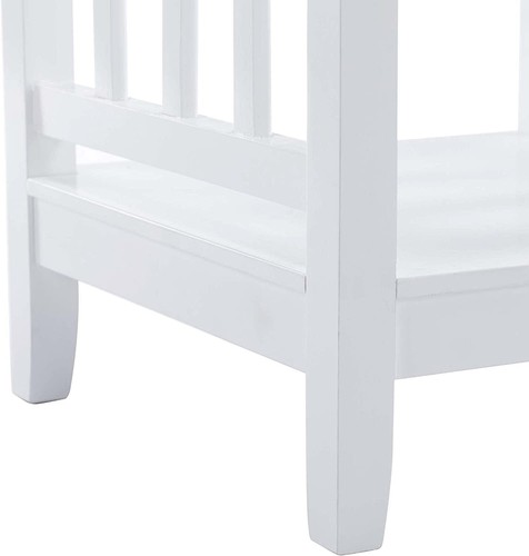 Duhome Farmhouse End Table Wood Side Table with Storage Bedside Table Nightstand - Picture 6 of 22