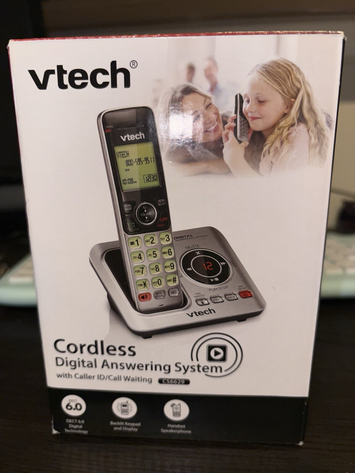 VTech Cordless Phone Silver  1 x Phone Line - Speakerphone - Answering Machine