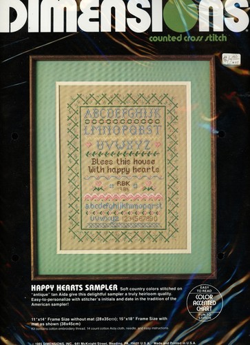 Dimensions “Happy Hearts Sampler” X-stitch Kit