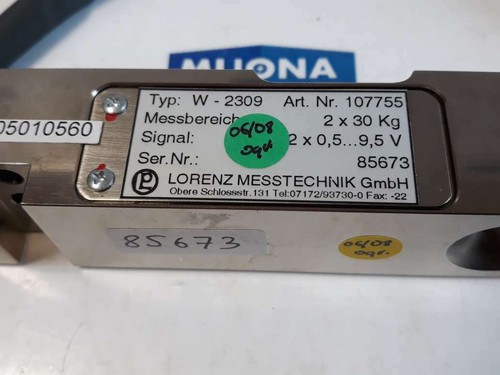 TECNOLOGÍA DE MEDICIÓN LORENZ W 2309 107755 2X30Kg 2x0,5 9,5V 85673 - Imagen 2 de 2