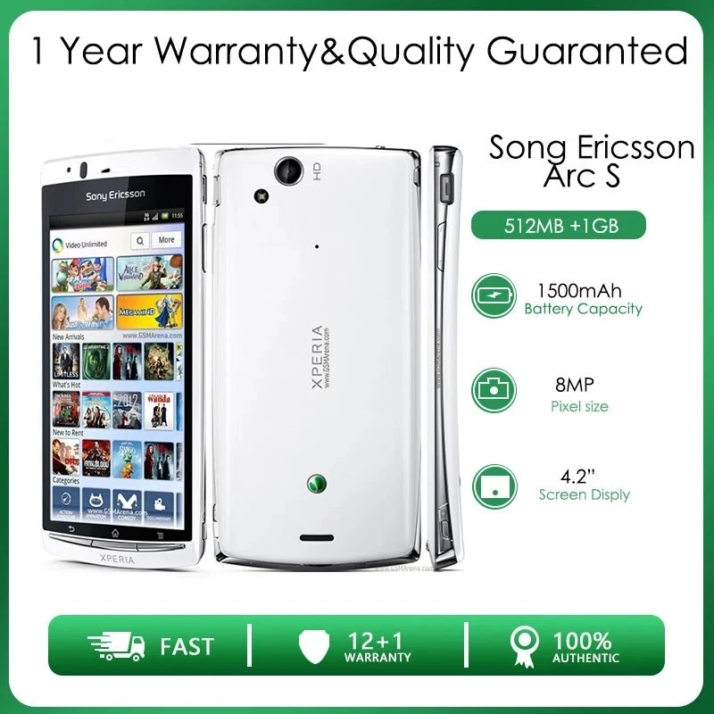 Teléfono Celular Sony Ericsson Xperia Arc S Original Desbloqueado LT18 LT18i 8MP Foto 4 de 4