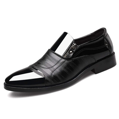 Men's Leather Shoes Business Dress Shoes Casual Pointed Toe Oxford Shoes Formal - Picture 9 of 28