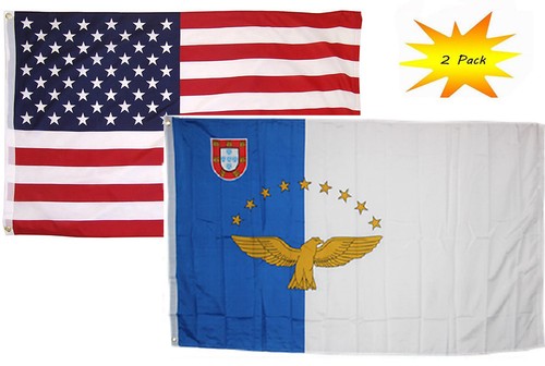 USA American & Iraq 3 Star Country Flag 2 Pack 3x5 3’x5' Wholesale Set Décor IS2