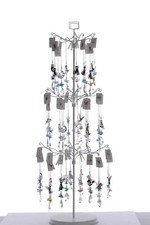 6 x Static Countertop Product Displays - 42 hooks, 100cm tall