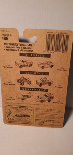 Hot Wheels 3-WINDOW '34 FORD Lime Green/Yellow & Purple 1991 Blue Card #196 card - Picture 15 of 15