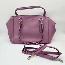 Authentic Coach Leather Christie Medium Satchel Handbag Purple F1780 F13684