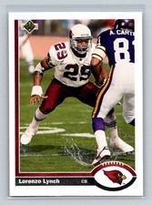 1991 Upper Deck Rookie RC #683 Lorenzo Lynch Phoenix Cardinals Football Card. rookie card picture