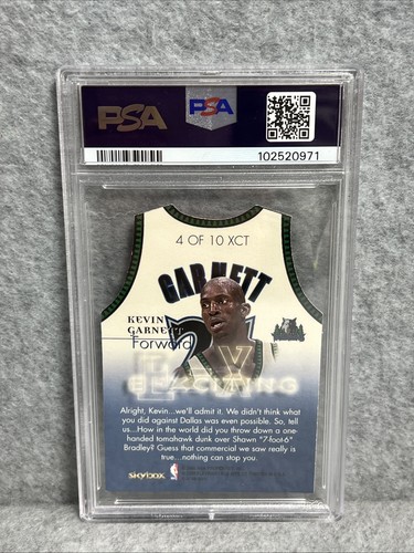 1999-00 Skybox E-X Kevin Garnett E-Xciting #4XCT Timberwolves PSA 9 - Bild 2 von 2