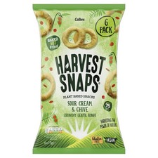 Harvest Snaps Sour Cream & Chives Crunchy Lentil Rings 6 X 17g