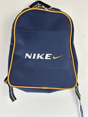 RARE Vintage Nike Y2K Backpack Small Bag Yellow Blue Techwear Cyberwear J1 JPM