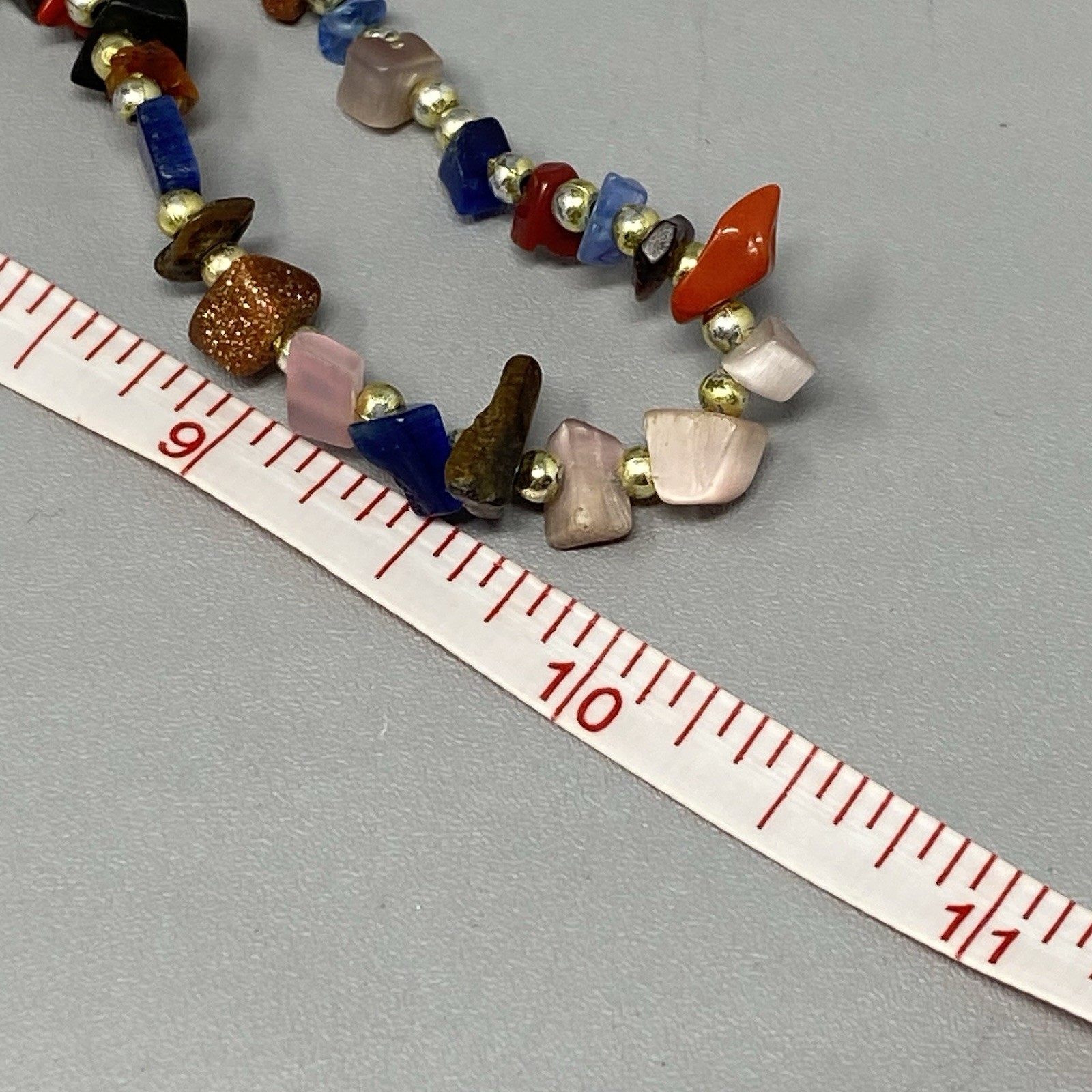 Assorted Gemstone Necklace Multicolor Chip Beads … - image 13