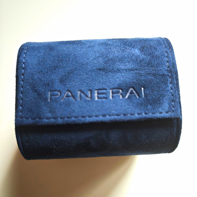 Panerai Uhrenaufbewahrungsbox/Uhrenetui Samt Blau für 1 Uhr