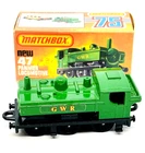 Matchbox Lesney Superfast 47 Pannier Locomotive in green, rare brown base, mib!
